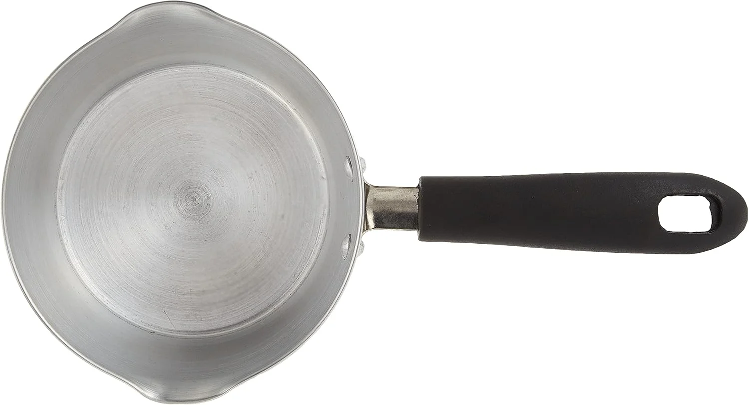 شیرجوش آلومینیومی راج با دسته، کوچک، 14 سانتی متر، مدل KMP00S، مناسب برای چای، برنج، سس، شیر و قهوه