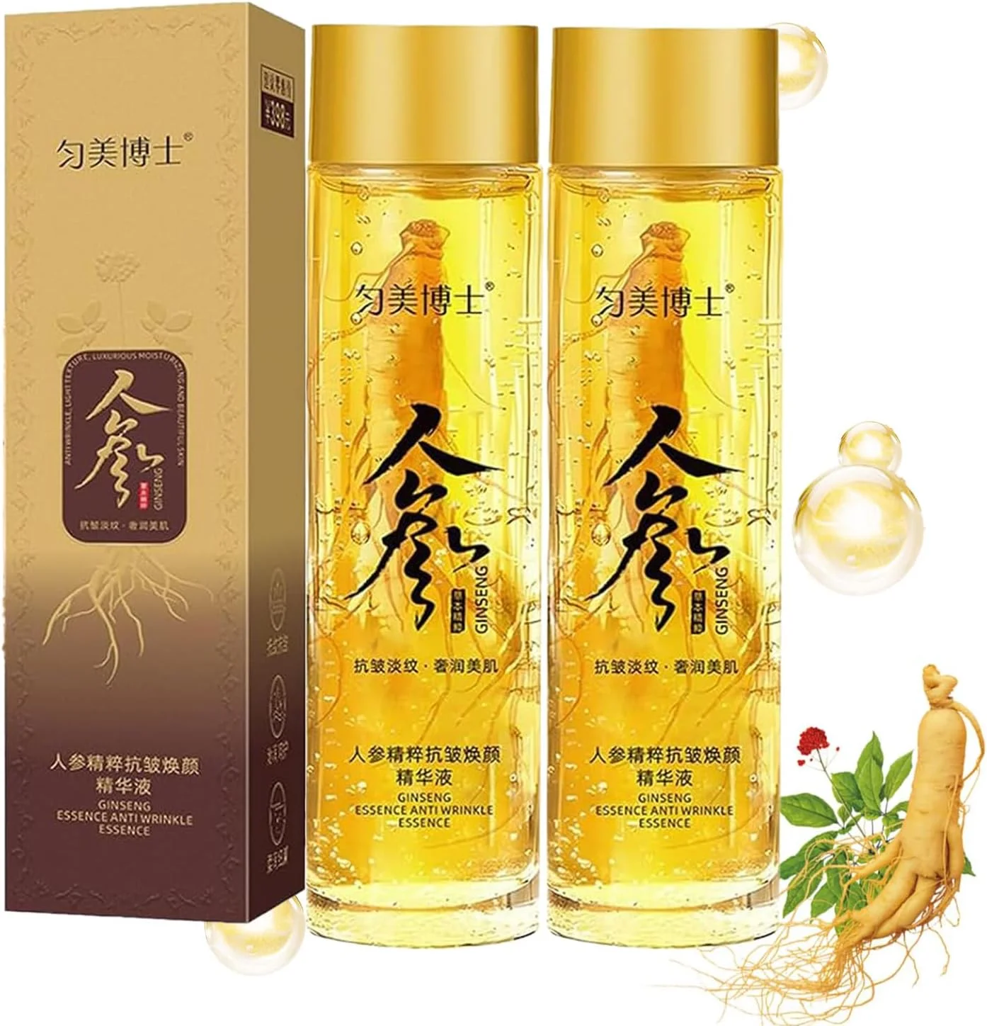 مایع عصاره جینسینگ، سرم ضد پیری پپتید جینسینگ، سرم ضد چروک جینسینگ، روغن سرم اصلی ضد چروک عصاره جینسینگ، سرم جینسینگ برای سفت کردن پوست افتاده و کاهش خطوط ریز (2 عدد)
