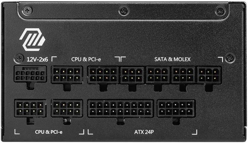 منبع تغذیه ۱۰۰۰ واتی MSI MAG A1000GL PCIE5، آماده برای ATX 3.1، کانکتور دو رنگ PCIe CEM 5.1، پشتیبانی از NVIDIA GeForce RTX 40 Series، توپولوژی LLC Half Bridge، مشکی | MAG A1000GL PCIE5