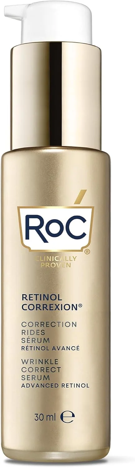 سرم صورت Roc - Retinol Correxion برای اصلاح چروک - درمان روزانه ضد چروک و پیری - مرطوب کننده سفت کننده - رتینول خالص Roc - حاوی آسکوربیک اسید - 30 میلی لیتر