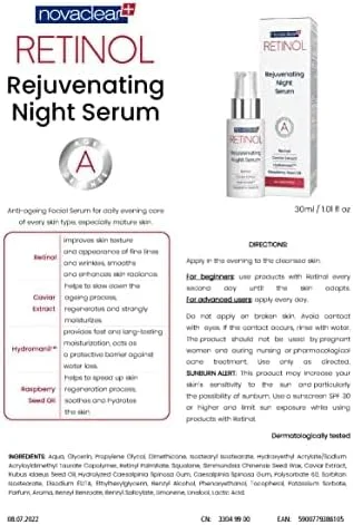 سرم صورت نوواکلیر رتینول 30 میلی لیتر