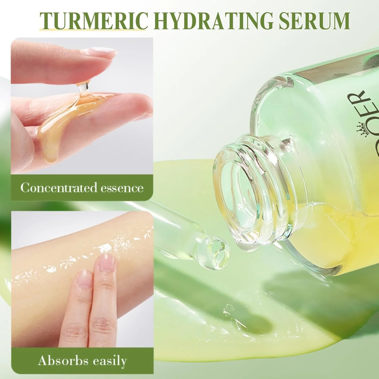 سرم صورت زردچوبه حاوی 15% شیر، سرم روشن کننده و اصلاح کننده لک های تیره صورت، سرم ضد چروک روشن کننده، روغن زردچوبه سرم آبرسان برای آنتی اکسیدان، کاهش خطوط ریز