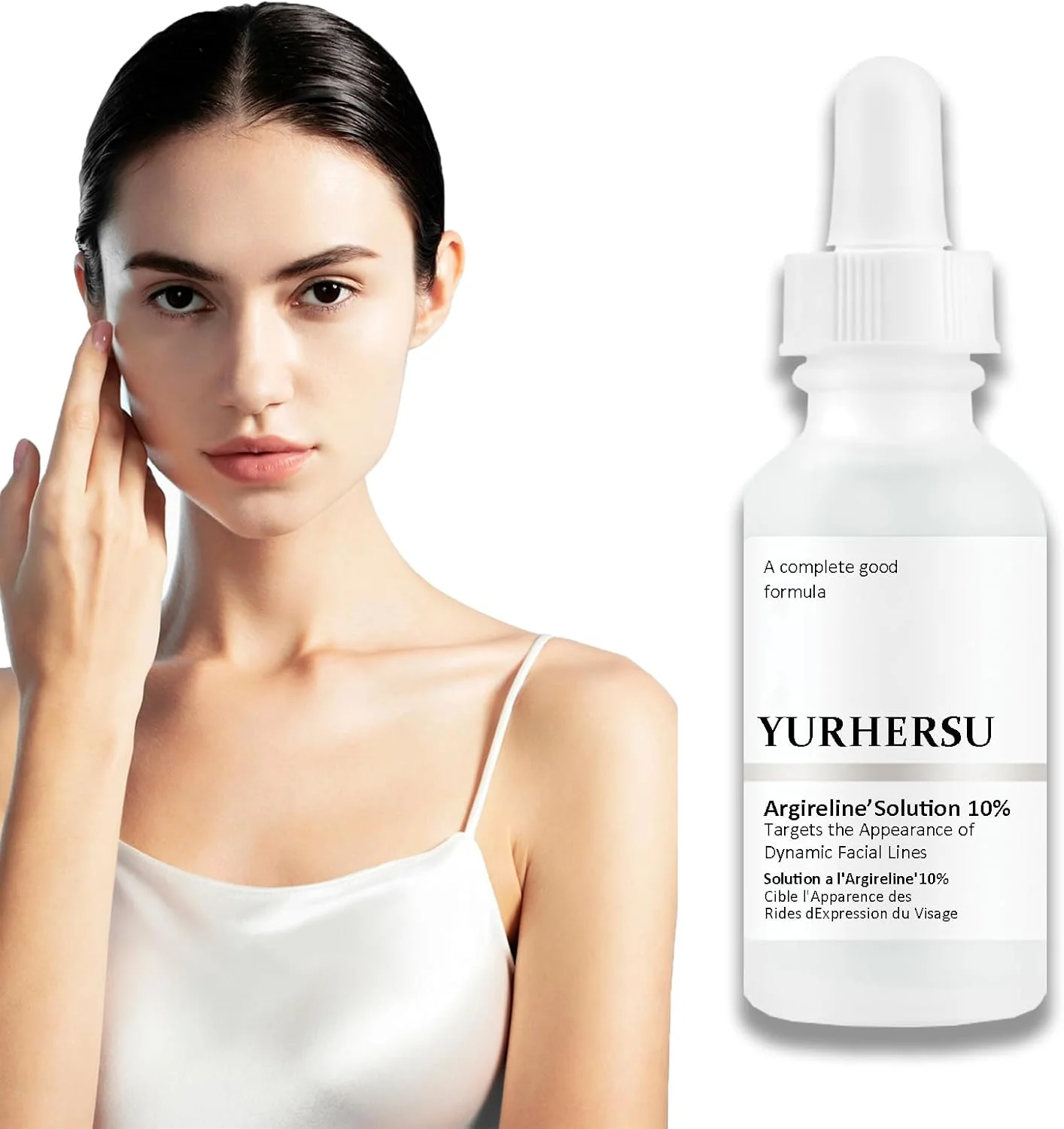 محلول آرژیرلین 10%، سرم ضد چروک صورت، مرطوب کننده روشن کننده برای سفت کردن پوست و کاهش خطوط پویا، سرم ضد پیری برای پوستی صاف تر و درخشان تر، 1 عدد