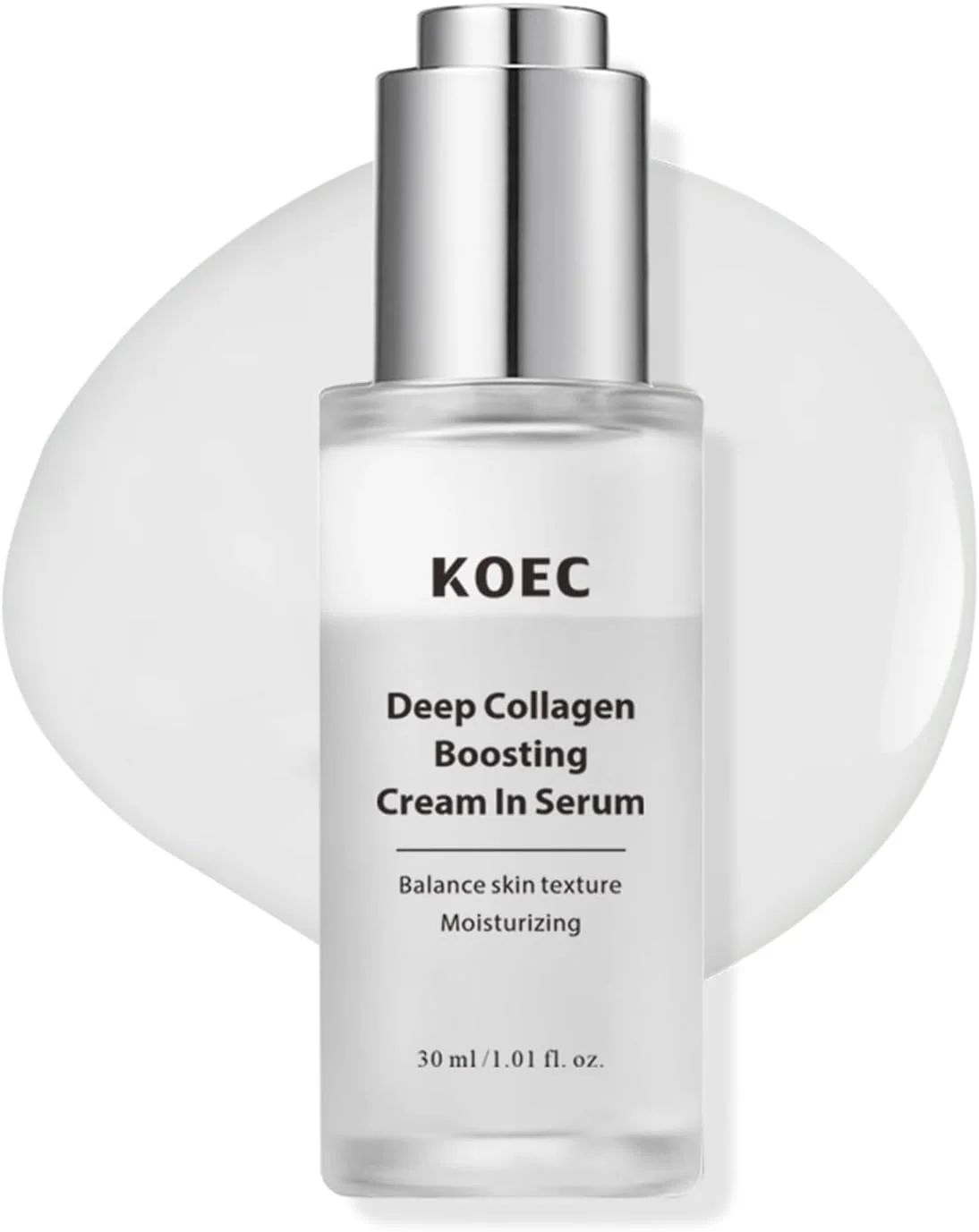 کرم سرم تقویت کننده عمیق کلاژن، سرم کلاژن ضد چروک، حجم دهنده پوست، پوست شیشه ای، الاستیسیته برای پوست های مسن، مراقبت از پوست کره ای برای صورت، 30ml/1.01 fl. oz