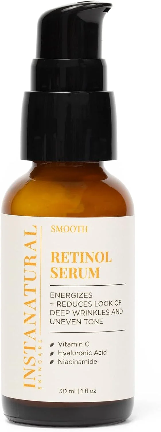 سرم صورت رتینول InstaNatural، ضد چروک و ضد پیری، 30 میلی لیتر