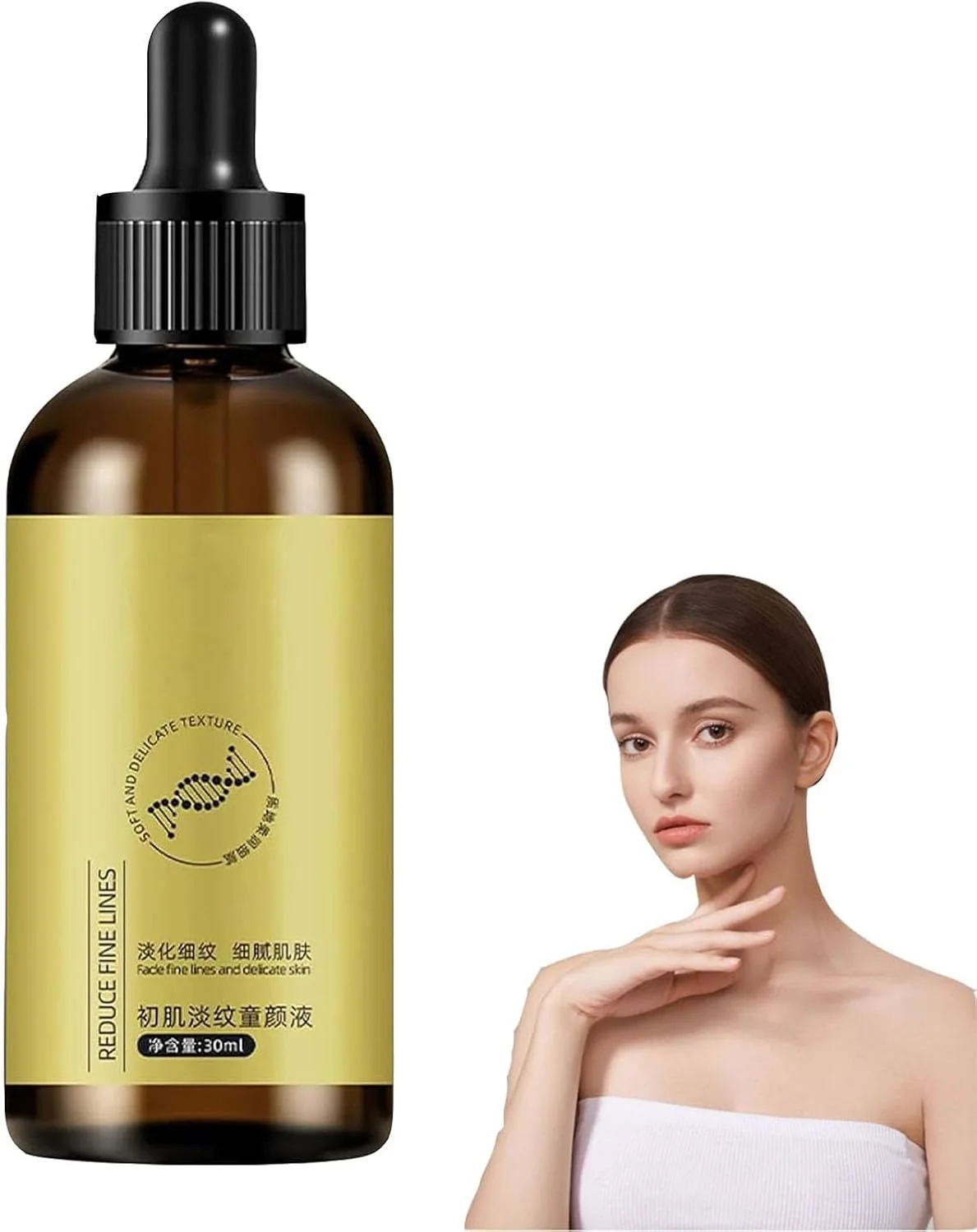 سرم سفت کننده ضد چروک، اسانس سفت کننده و لیفتینگ پوست، سرم صورت سفت کننده و حجیم کننده، اسانس صورت برای کاهش خطوط ریز، سفت کننده پوست، آبرسان و مرطوب کننده (1 عدد)