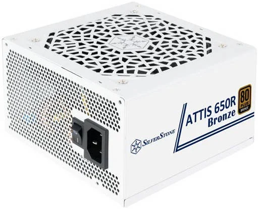 منبع تغذیه غیر ماژولار سیلوراستون ATTIS 650R، توان 650 وات، 80 پلاس برنز، فن 120 میلی متری بی صدا، PFC فعال، محافظت چندگانه، فرم فاکتور ATX، خازن اصلی ژاپنی، سفید | SST-AT650R-BF-WBW