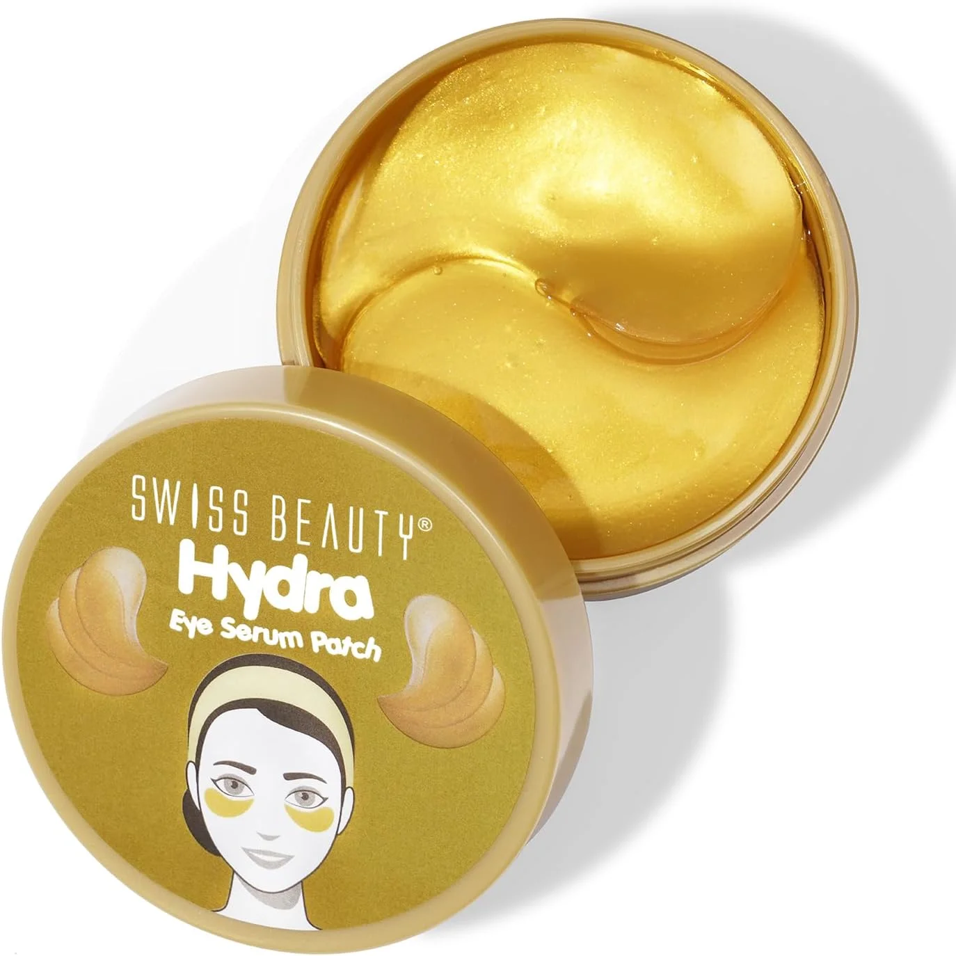 پچ سرم دور چشم ضد چروک Swiss Beauty Hydra | درمان سیاهی دور چشم، خطوط ریز و چروک | غنی شده با کلاژن و عصاره آلوئه ورا | رنگ - طلایی، 60 عدد