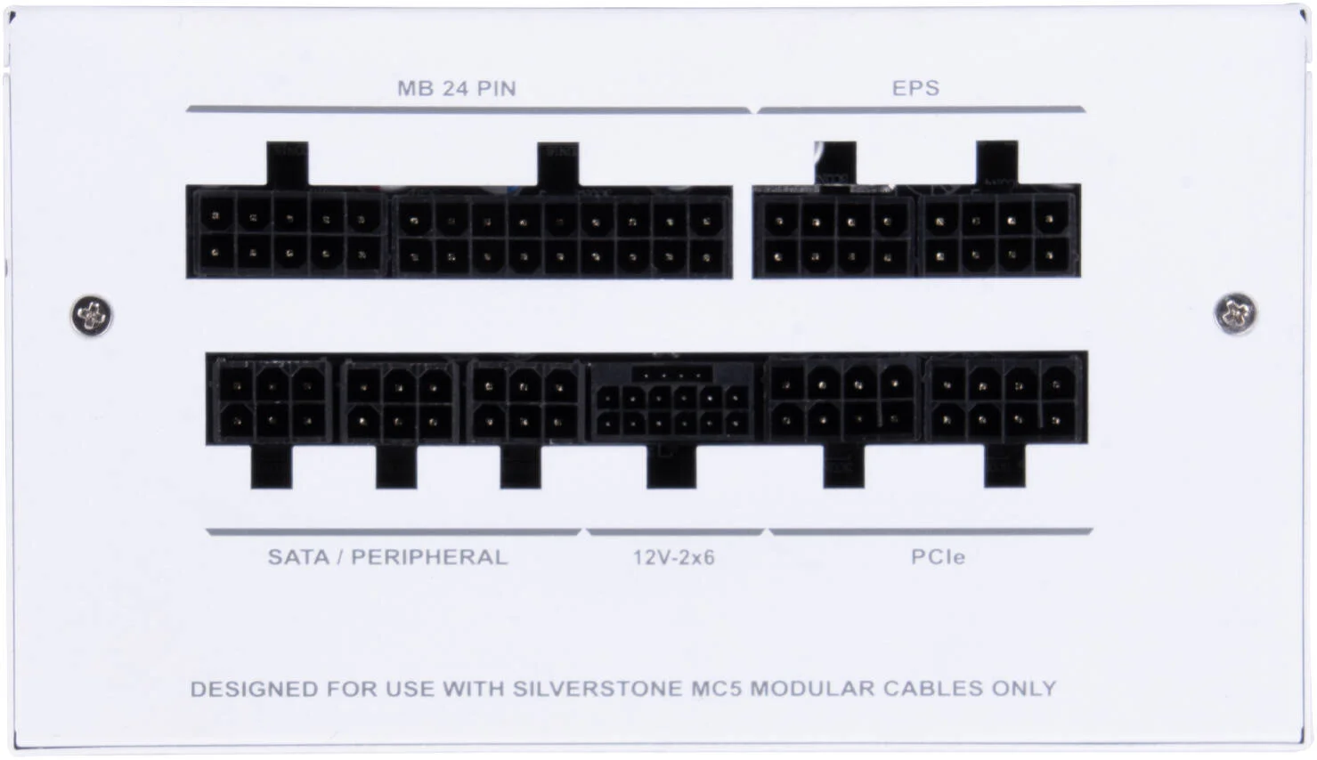 منبع تغذیه کامپیوتر 750 وات SilverStone DA750R Gold، کاملاً ماژولار، 80 پلاس گلد، ATX 3.0 و PCIe 5.0، PFC فعال، فن 120 میلی‌متری FDB بی‌صدا، خازن‌های ژاپنی، سفید | SST-DA750R-GMA-WWW