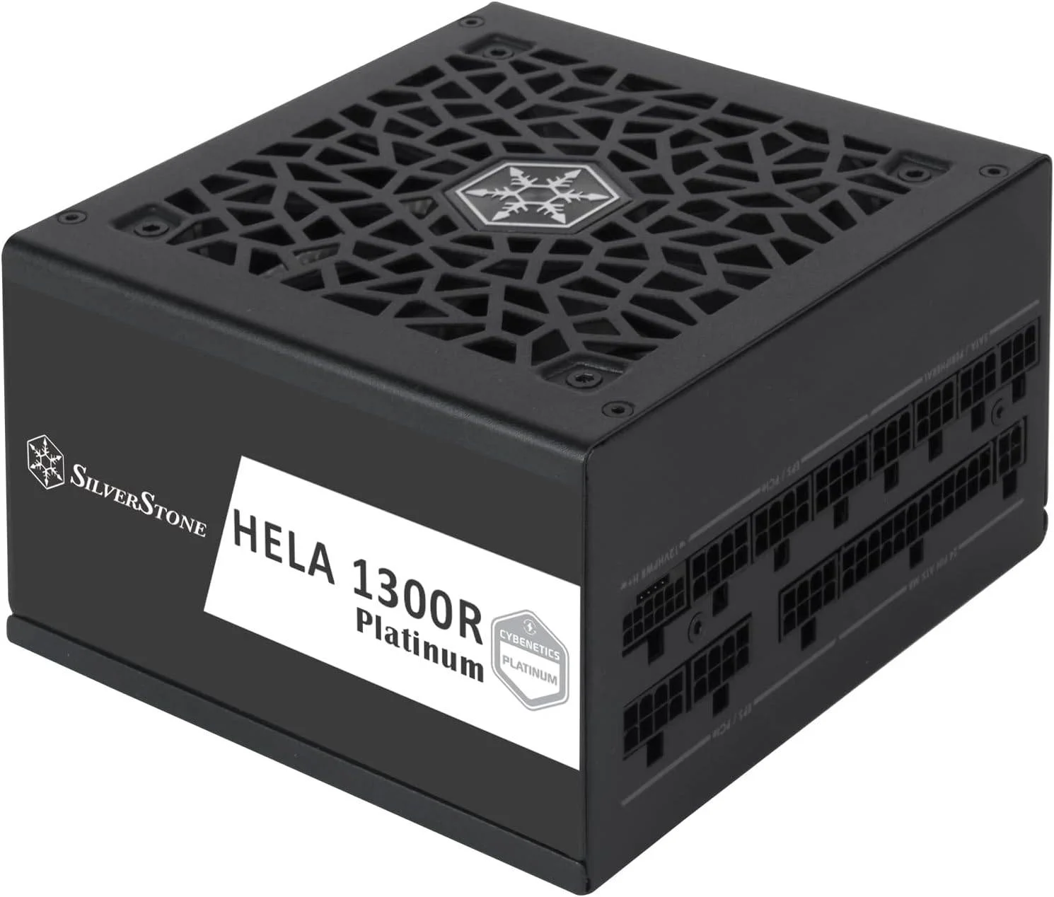 منبع تغذیه کامپیوتر سیلوراستون Hela 1300R، کاملا ماژولار، ATX، دارای گواهینامه Cybenetics Platinum، حداکثر توان خروجی 1300 وات، 1 عدد کانکتور 24 / 20 پین، فن 120 میلی متری FDB بی صدا، PFC فعال، مشکی | SST-HA1300R-PM