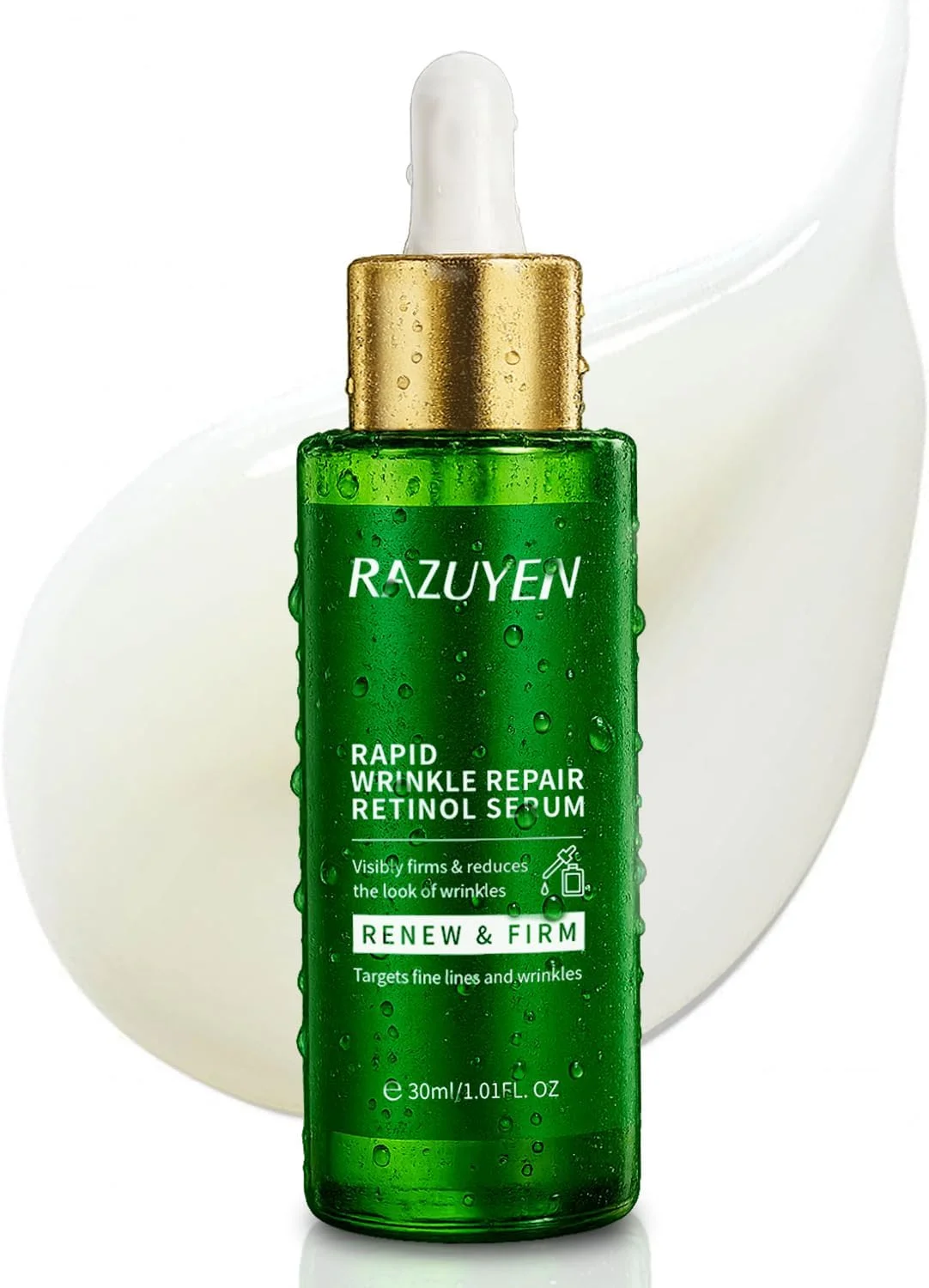 سرم صورت رتینول، ضد چروک با ویتامین E و پپتیدها، برای صاف و تسکین پوست، سرم ضد پیری، 30 میلی لیتر