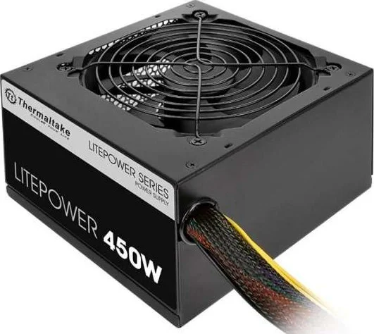 منبع تغذیه ترمالتیک Litepower 450W 230V ATX 12V 2.3 با کانکتور 6+2 پین PCI-E x 2 و فن کم صدا | PS-LTP-0450NPCNUK-2