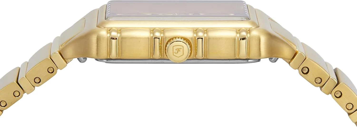 ساعت مچی زنانه فسیل مدل Raquel با سه عقربه، بدنه استیل طلایی رنگ، طلایی، مدرن