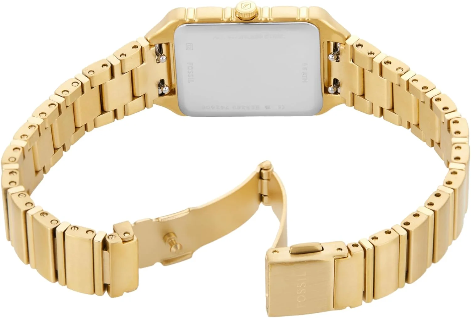 ساعت مچی زنانه فسیل مدل Raquel با سه عقربه، بدنه استیل طلایی رنگ، طلایی، مدرن