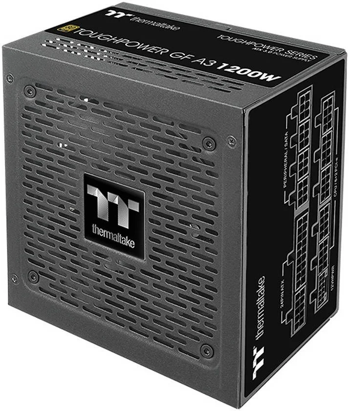 منبع تغذیه 1200 واتی Thermaltake Toughpower GF A3 Gold، کانکتورهای 600 واتی 12VHPWR واقعی در منبع تغذیه و NVIDIA RTX 40 Series، ATX 3.0/PCI-E 5.0، 80+ Gold، آماده SLI/Crossfire، مشکی | PS-TPD-1200FNFAGK-H منبع تغذیه 1200 واتی Thermaltake Toughpower GF A3 Gold، کانکتورهای 600 واتی 12VHPWR واقعی در منبع تغذیه و NVIDIA RTX 40 Series، ATX 3.0/PCI-E 5.0، 80+ Gold، آماده SLI/Crossfire، مشکی | PS-TPD-1200FNFAGK-H
