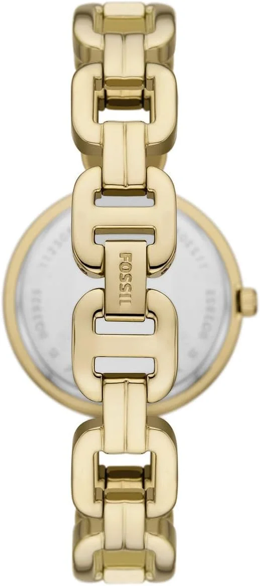 ساعت مچی زنانه فسیل Kerrigan با سه عقربه، بدنه استیل ضد زنگ، قطر 32 میلی متر، مشکی/طلایی