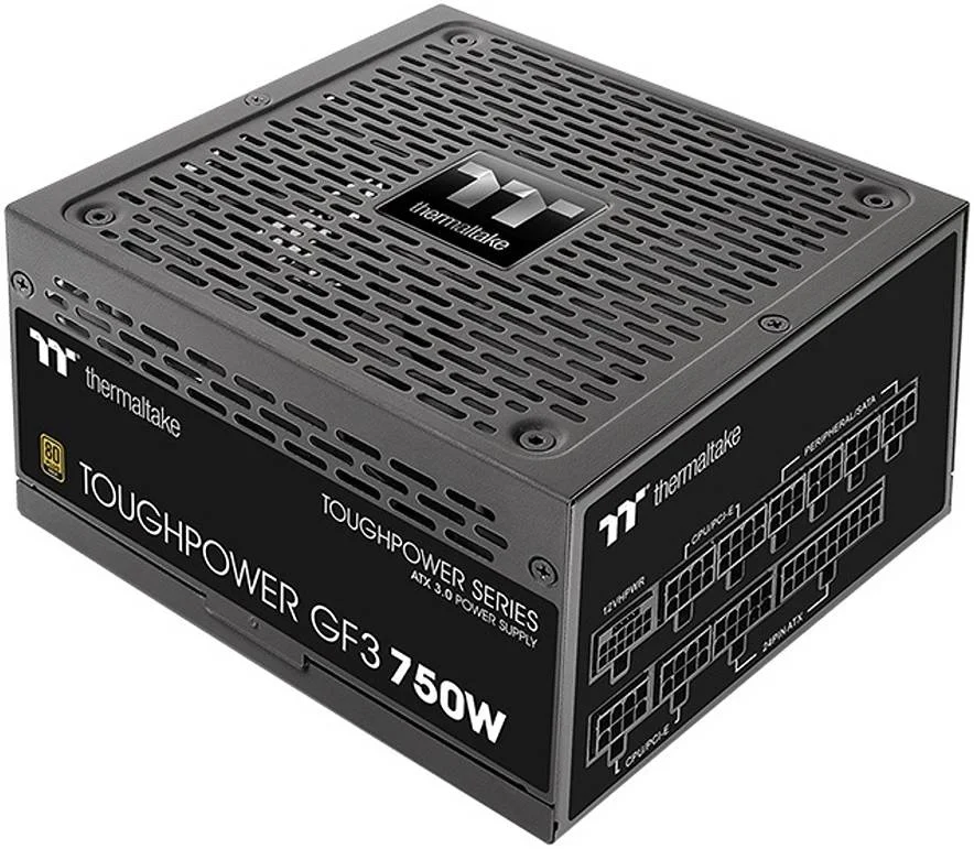 منبع تغذیه کامپیوتر ترمالتیک Toughpower GF3 Gold، تمام ماژولار، نسخه TT Premium، حداکثر توان 750 وات، دارای گواهینامه 80 PLUS Gold، فن فوق العاده بی صدا 135 میلی متری هوشمند Zero، PCIe Gen 5.0 و ATX 3.0، مشکی | PS-TPD-0750FNFAGK-4