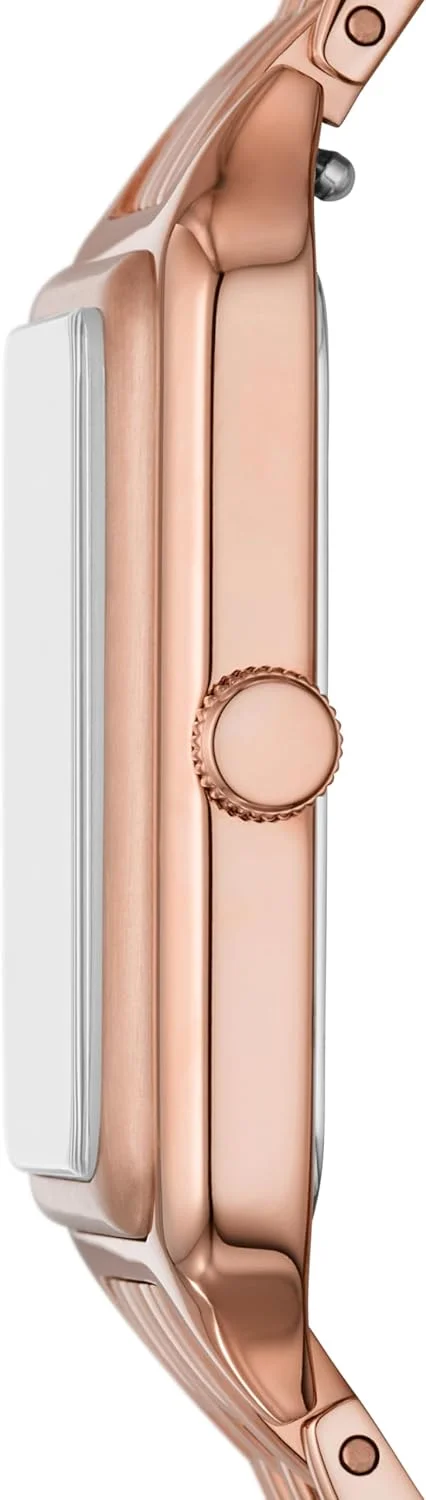 ساعت مچی زنانه فسیل مدل Raquel با سه عقربه و نمایشگر تاریخ، بدنه استیل رزگلد - ES5323