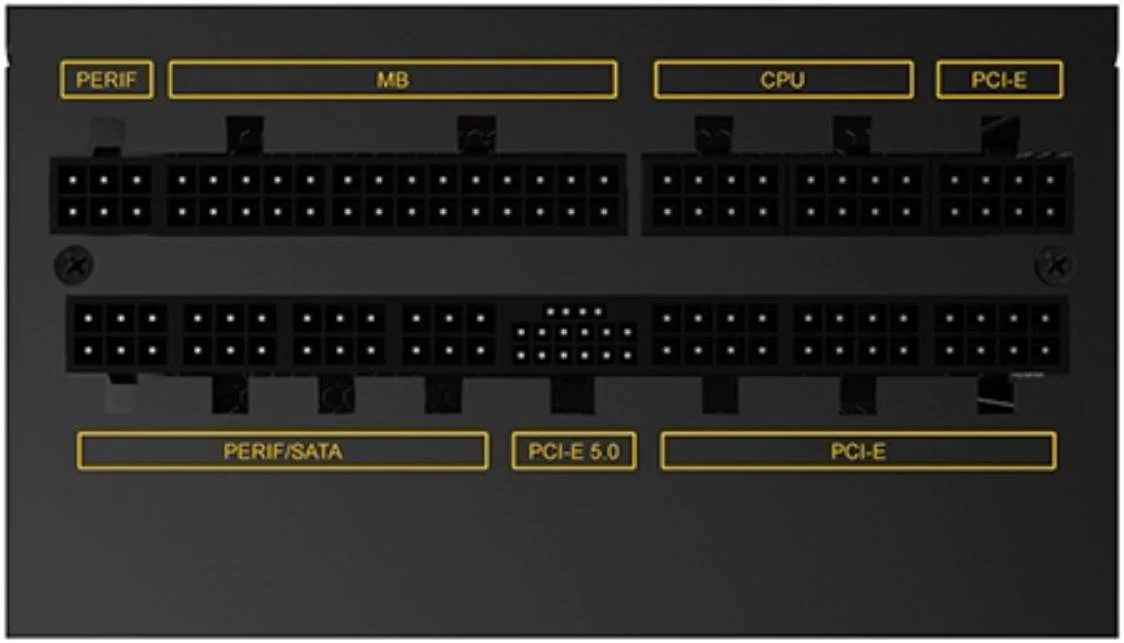 منبع تغذیه 1200 واتی Xigmatek Titan PT، کاملاً ماژولار، دارای گواهینامه 80 پلاس پلاتینیوم، فن 12 سانتی متری FDB، LLC D2D & APFC، فرم فاکتور ATX 3.0، خازن ژاپنی، پشتیبانی از PCI-E Gen 5، کابل برق UK، مشکی | EN40597