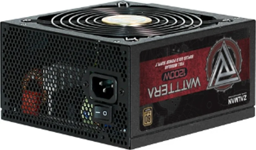 منبع تغذیه 1200 واتی زالمن WATTTERA 80PLUS GOLD، فن بی صدای 135 میلی متری با دو بلبرینگ، PFC فعال 99.9٪، خروجی +12 ولت، خازن های الکترولیتی 105 درجه سانتیگراد ژاپنی، مشکی | ZM1200-EBTII منبع تغذیه 1200 واتی زالمن WATTTERA 80PLUS GOLD، فن بی صدای 135 میلی متری با دو بلبرینگ، PFC فعال 99.9٪، خروجی +12 ولت، خازن های الکترولیتی 105 درجه سانتیگراد ژاپنی، مشکی | ZM1200-EBTII