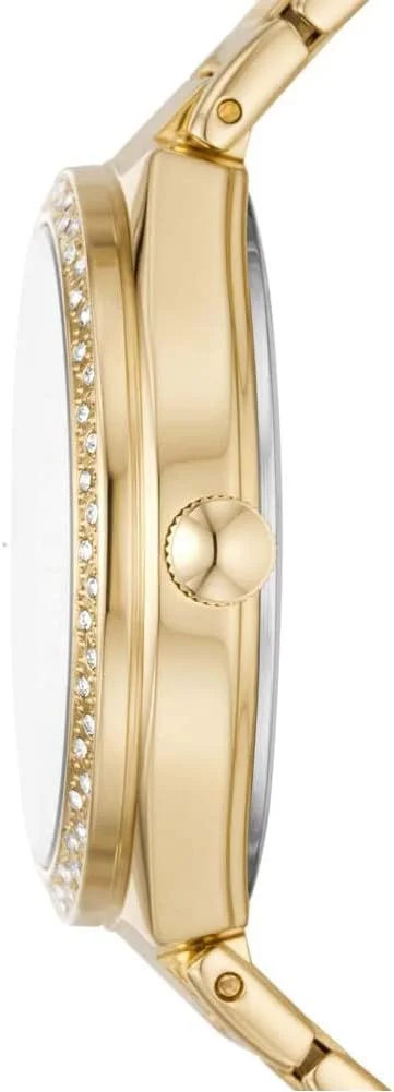 ساعت مچی زنانه فسیل Ashtyn با سه عقربه و نمایشگر تاریخ - مدل BQ3842، بدنه استیل طلایی