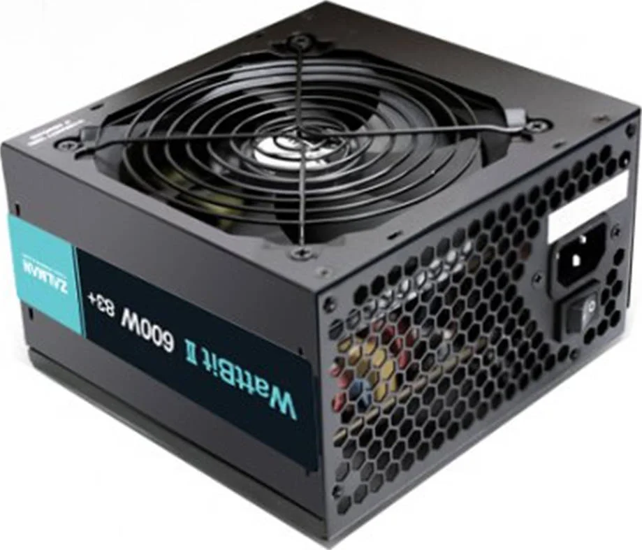 منبع تغذیه 600 واتی زالمن Wattbit II، قطر فن 120 میلی‌متر، بدون PFC، جریان ورودی 6 آمپر، فرکانس 50-60 هرتز، کانکتور SATA / Molex | ZM600-XEII