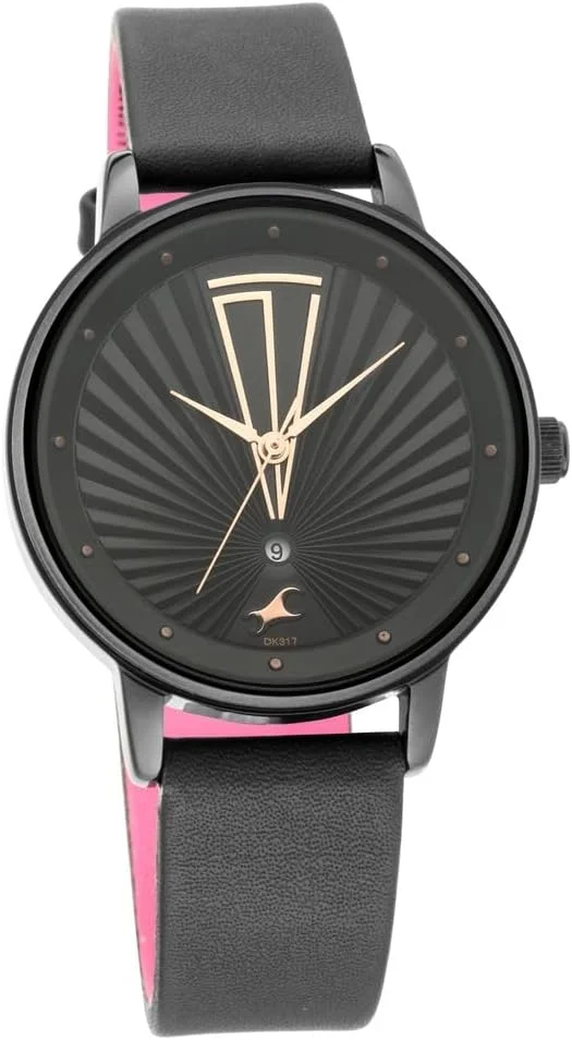ساعت مچی زنانه Fastrack مدل Ruffles Collection با صفحه مشکی - 6206NL02/NP6206NL02