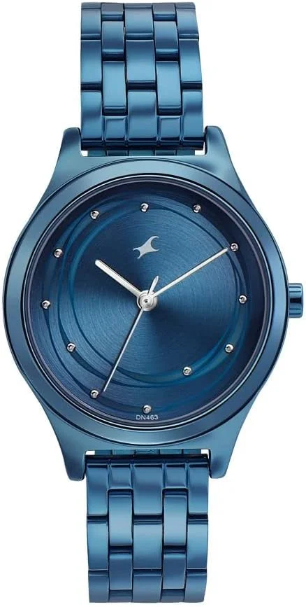 ساعت مچی زنانه فستراک آنالوگ صفحه آبی بند آبی فلزی