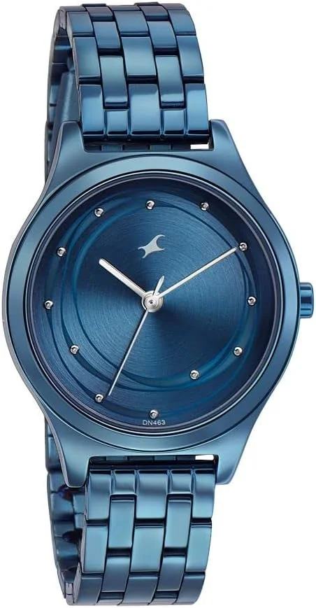 ساعت مچی زنانه فستراک آنالوگ صفحه آبی بند آبی فلزی