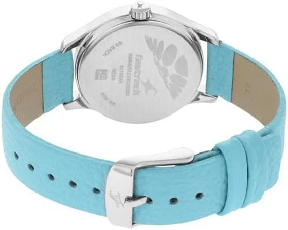 ساعت مچی آنالوگ زنانه Fastrack با صفحه نقره ای و بند چرمی - Nr6219Sl01، رنگ بند- قهوه ای