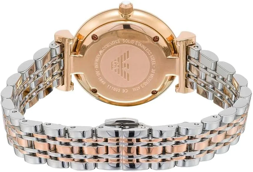 ساعت مچی زنانه امپوریو آرمانی با موتور کوارتز و قاب 31 میلی متری با بند استیل، چرم یا سیلیکونی