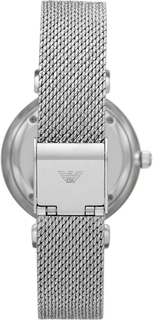 ساعت آنالوگ زنانه امپوریو آرمانی با صفحه صدف مروارید و بند استیل - مدل AR11319، نقره ای