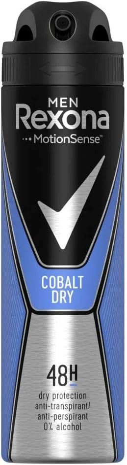 اسپری ضد تعریق مردانه رکسونا مدل Cobalt Dry با محافظت 48 ساعته در برابر بوی بدن و رطوبت زیر بغل با فناوری ضد تعریق 150 میلی لیتر اسپری ضد تعریق مردانه رکسونا مدل Cobalt Dry با محافظت 48 ساعته در برابر بوی بدن و رطوبت زیر بغل با فناوری ضد تعریق 150 میلی لیتر