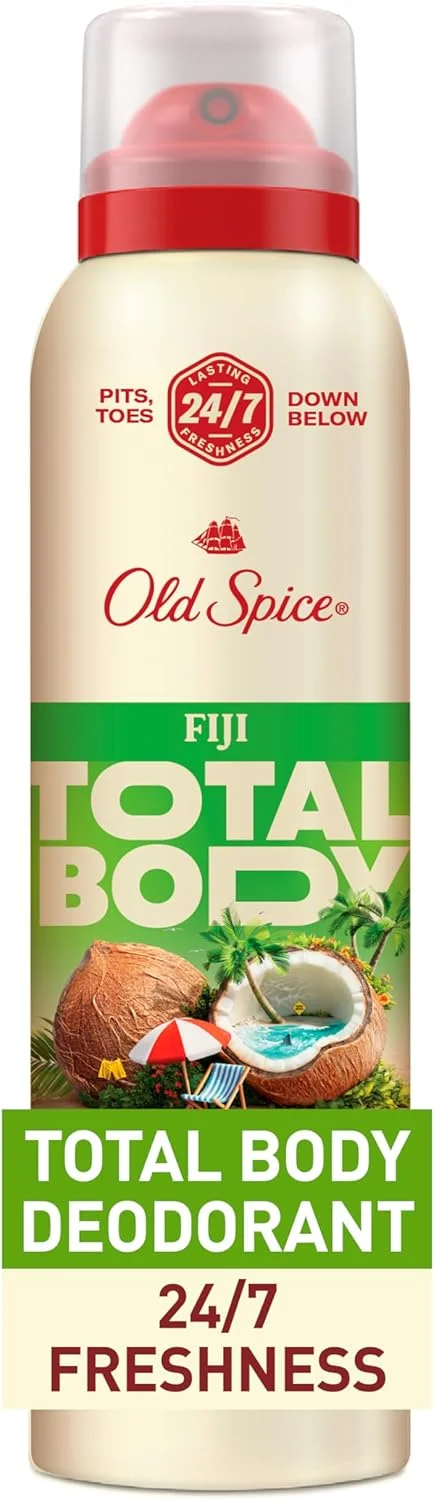 اسپری دئودورانت بدن مردانه اولد اسپایس، بدون آلومینیوم، رایحه فیجی، محافظت 24/7 در برابر بو، طراوت ماندگار 24/7، تست شده توسط متخصص پوست، ملایم روی پوست، استفاده ایمن در تمام بدن، 103 میلی لیتر اسپری دئودورانت بدن مردانه اولد اسپایس، بدون آلومینیوم، رایحه فیجی، محافظت 24/7 در برابر بو، طراوت ماندگار 24/7، تست شده توسط متخصص پوست، ملایم روی پوست، استفاده ایمن در تمام بدن، 103 میلی لیتر