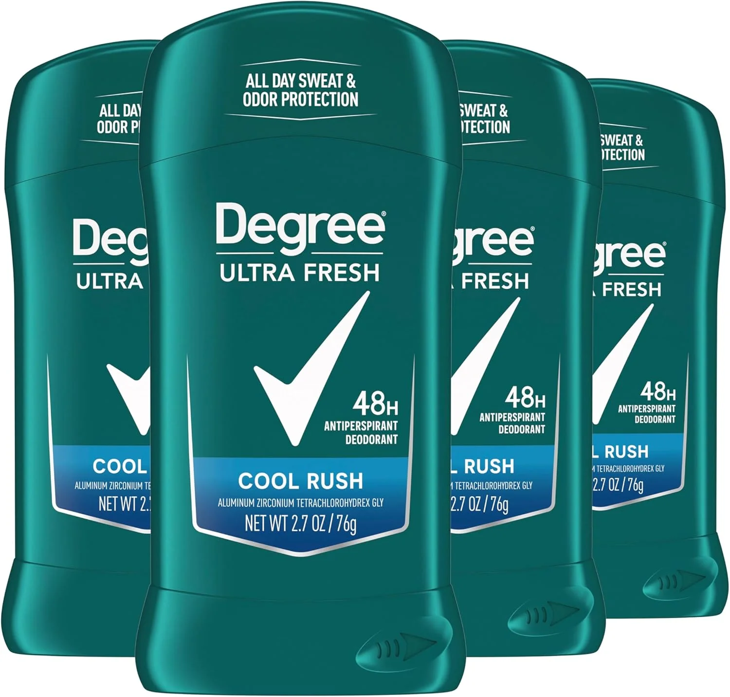 استیک ضد تعریق مردانه Degree Ultra Fresh با رایحه Cool Rush، بسته 4 عددی، 76 گرم استیک ضد تعریق مردانه Degree Ultra Fresh با رایحه Cool Rush، بسته 4 عددی، 76 گرم