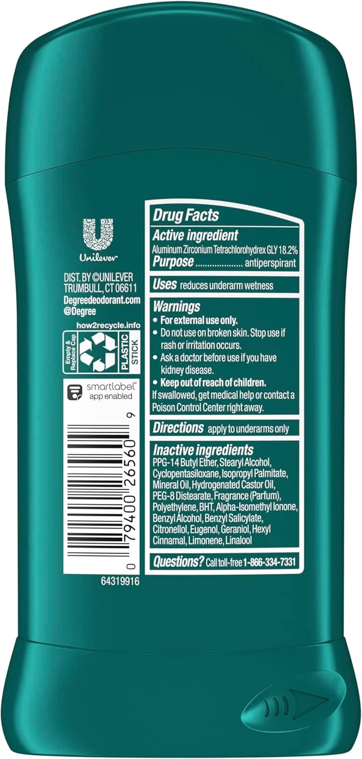 دئودورانت ضد تعریق مردانه Degree محافظت اصلی، محافظت 48 ساعته در برابر عرق و بو، رایحه انفجار شدید، 76 گرم دئودورانت ضد تعریق مردانه Degree محافظت اصلی، محافظت 48 ساعته در برابر عرق و بو، رایحه انفجار شدید، 76 گرم