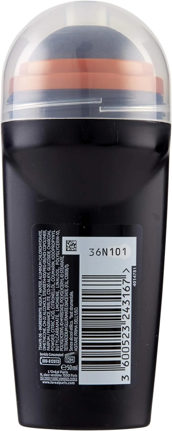 رول ضد تعریق مردانه لورآل پاریس مدل Carbon Protect