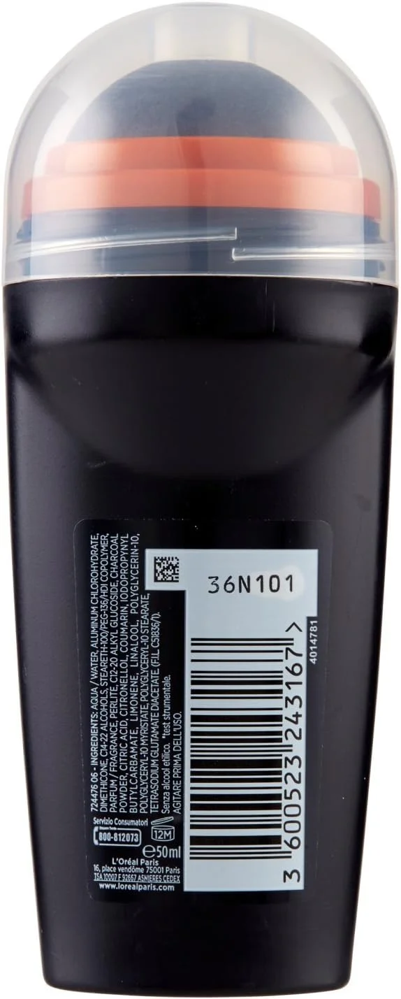 رول ضد تعریق مردانه لورآل پاریس مدل Carbon Protect