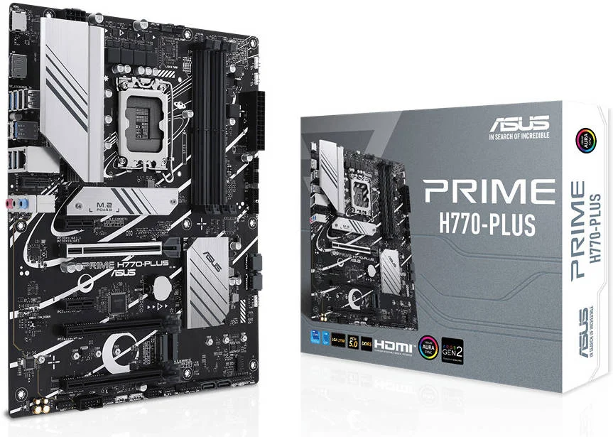 مادربرد ASUS Prime H770-PLUS LGA 1700 ATX، چیپست Intel H770، 4 اسلات DDR5 DIMM، حداکثر حافظه 192 گیگابایت، PCIe 5.0، 3x PCIe 4.0 M.2، Realtek 2.5Gb، پورت DP و HDMI | 90MB1EE0-M0EAY0