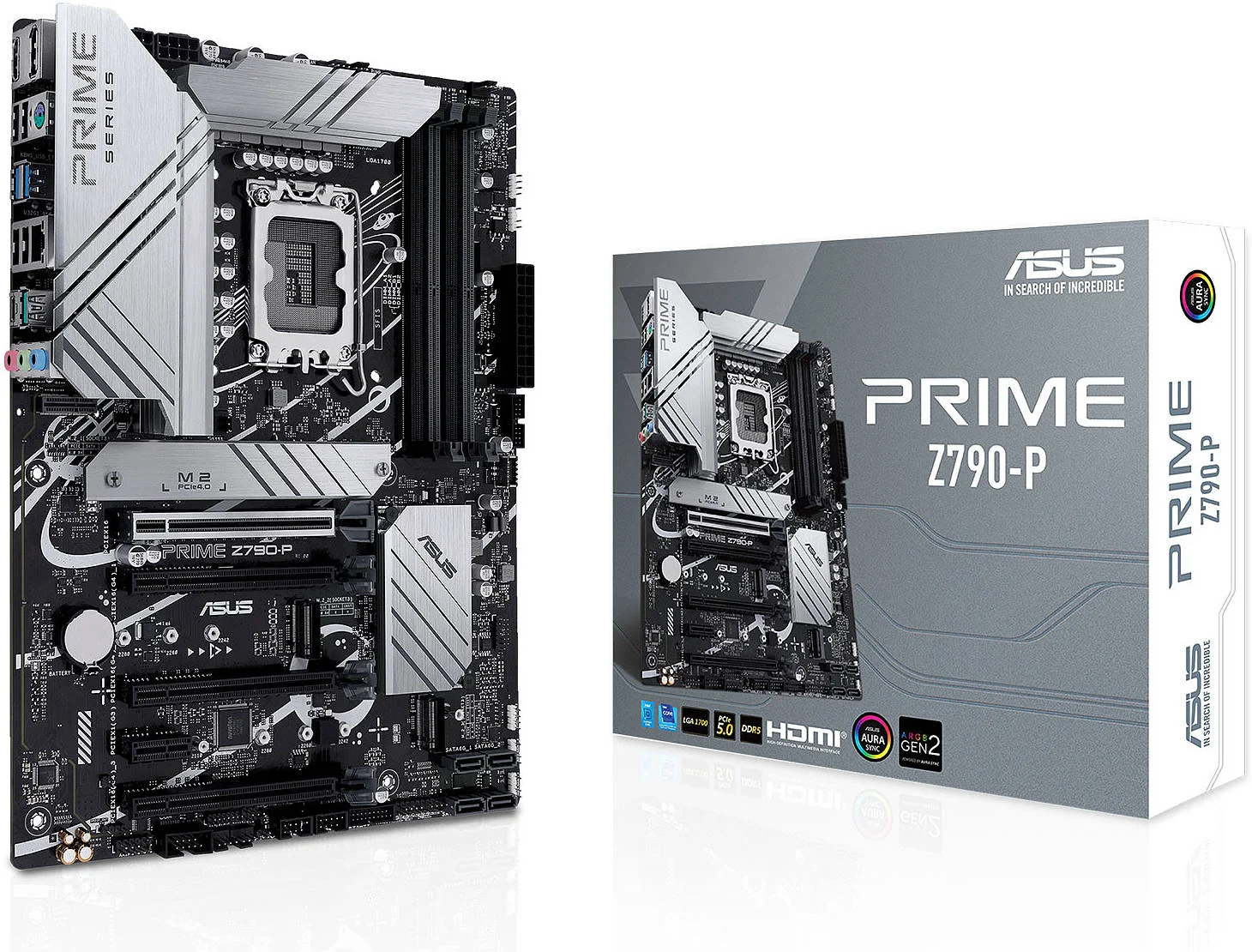 مادربرد ایسوس پرایم Z790-P ATX، سوکت اینتل LGA1700، چیپست Z790، PCIe 5.0، حداکثر حافظه 128 گیگابایت DDR5، 3 اسلات M.2، اترنت Realtek 2.5Gb، Aura Sync، 4x SATA 6Gb/s، HDMI / DP | 90MB1CK0-M1EAY0