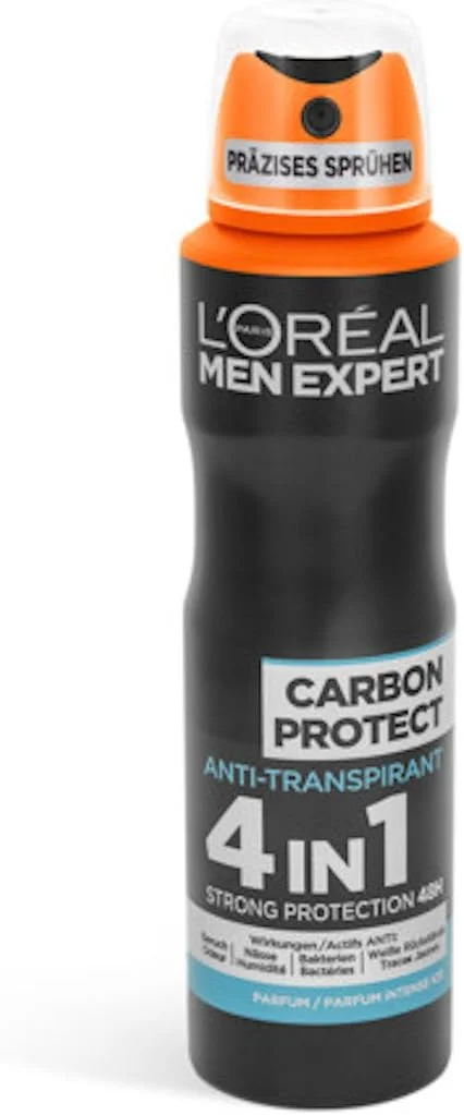 اسپری ضد تعریق مردانه لورآل پاریس مدل Carbon Protect، 150 میلی لیتر اسپری ضد تعریق مردانه لورآل پاریس مدل Carbon Protect، 150 میلی لیتر