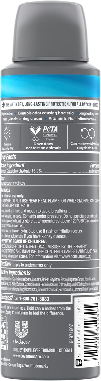 اسپری ضد تعریق مردانه داو من+کر، محافظت ۴۸ ساعته در برابر تعریق و بوی بدن، رایحه کلین کامفورت، ۱۱۳ گرم، بسته ۳ عددی