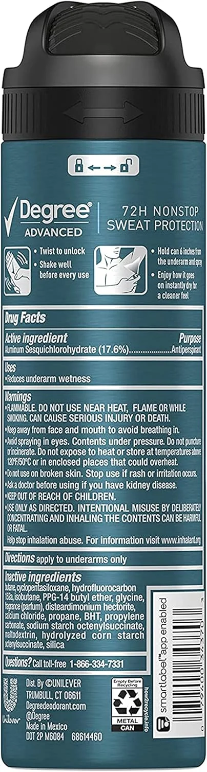 اسپری ضد تعریق مردانه Degree Men MotionSense، رایحه Cool Rush، 107 گرم (بسته 3 عددی) اسپری ضد تعریق مردانه Degree Men MotionSense، رایحه Cool Rush، 107 گرم (بسته 3 عددی)