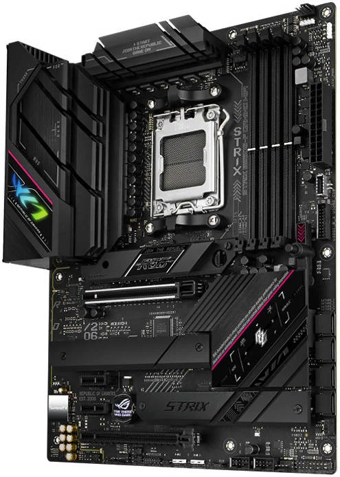 مادربرد ASUS ROG STRIX B650E-F GAMING WIFI ATX، سوکت AM5، چیپست AMD B650، اترنت Intel 2.5Gb، حداکثر 128 گیگابایت DDR5 دو کاناله 4، 1xPCIe 5.0x16، 3xM.2 PCIe، USB 2.0/3.2 1xHDMI/DP | 90MB1BQ0-M0EAY0
