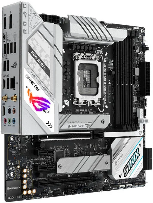 مادربرد گیمینگ ایسوس ROG Strix B760-G Wi-Fi D4 mATX، سوکت LGA 1700، چیپست Intel B760، دو اسلات M.2، چهار اسلات حافظه، تا 5333 مگاهرتز، DP 1.4 / HDMI 2.1، وای فای 6E 2x2 | 90MB1DE0-M0EAY0