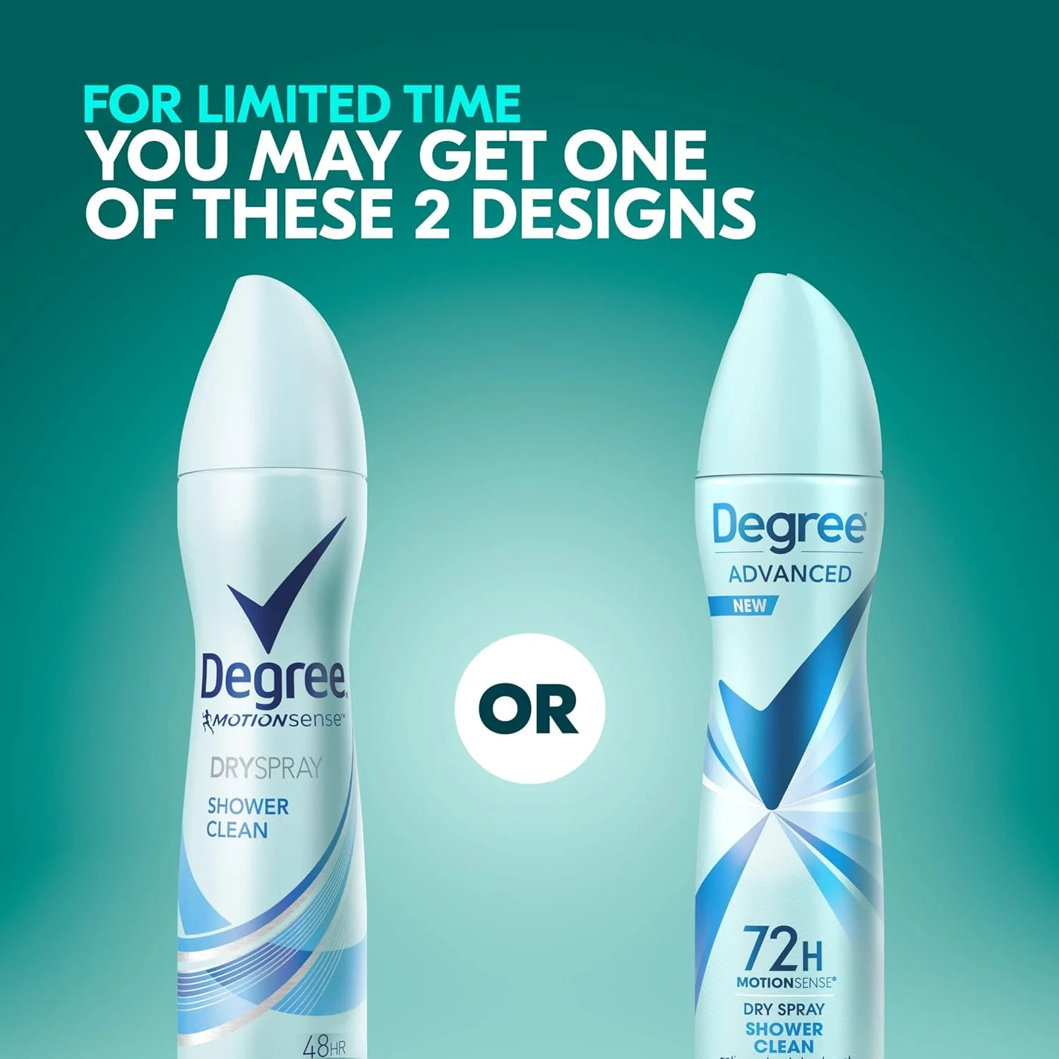 دئودورانت زنانه Degree مدل Dry Spray Shower Clean، ۱۱۳ میلی لیتر (بسته ۲ عددی)