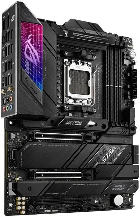 مادربرد ASUS ROG STRIX X670E-E GAMING WIFI ATX، چیپست AMD X670، سوکت AM5، اترنت Intel 2.5 Gb، چهار کانال دوگانه DDR5-6400، حداکثر حافظه 128 گیگابایت، 4xSATA 6Gb/s، PCIe 5.0، HDMI/DP | 90MB1BR0-M0EAY0