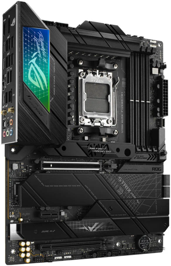 ASUS ROG STRIX X670E-F GAMING WIFI ATX Motherboard, AMD X670 Chipset, AM5 Socket, Intel 2.5 Gb Ethernet, Wi-Fi 6E, 4xDual Channel DDR5-6400, 128GB Max Memory, 4xSATA 6Gb/s, PCIe 5.0 | 90MB1BA0-M0EAY0