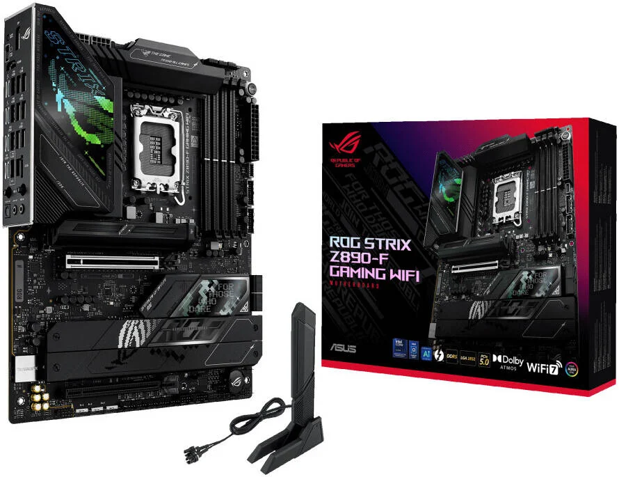 مادربرد ASUS ROG Strix Z890-F Gaming Wi-Fi LGA 1851 ATX، چیپست Intel Z890، 4 اسلات DDR5 DIMM، حداکثر حافظه 192 گیگابایت، Wi-Fi 7 و BT 5.4، 1 اسلات PCIe 5.0 x16، 5 اسلات M.2 | 90MB1I40-M0EAY0