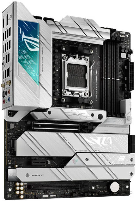 مادربرد ASUS ROG Strix X670E-A Gaming WIFI ATX، چیپست AMD X670، سوکت AM5، 4 عدد DDR5 دو کاناله حداکثر 128 گیگابایت، Wi-Fi 6E، 4 اسلات M.2، اینتل 2.5 گیگابیتی اترنت، 1 عدد PCIe 5.0، 1 عدد HDMI/DP | 90MB1BM0-M0EAY0